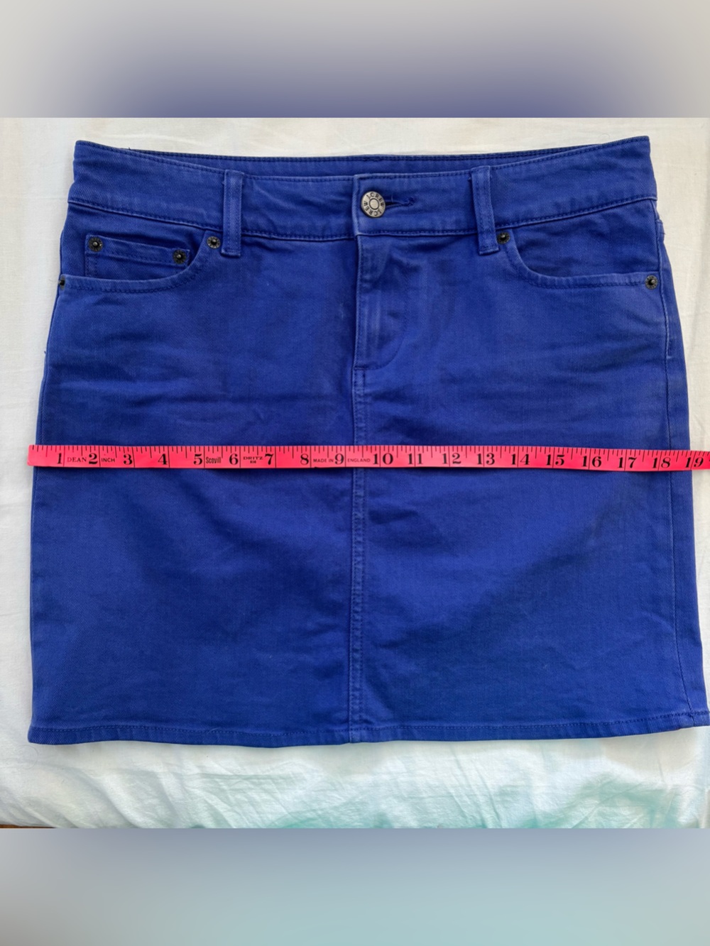 J.Crew bright blue denim mini-skirt - Picture 9 of 9